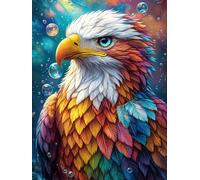 Colorful Eagle with Rainbow Feathers 1000 Piece Jigsaw Puzzle for Adults Teens Science Fiction Magical Dream Gaming Break Activity Mental Reset Colourful Design Great Gift for Gamers 1000 PCS