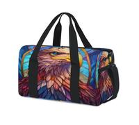 Colorful Eagles Sport Duffel Bags for Kids Girls Boys Women Men Overnight Weekender Travel Bag Tote Carry Gym Casual Duffel Bags
