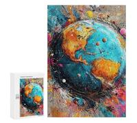 Colorful Earth Abstract Art Print Puzzle 1000 Teile Schwer Puzzle Spielzeug Lernspiel Impossible Herausforderungsspielzeug Für Erwachsene Kinder 300 PCS