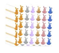 Colorful Easter Bunny Stickers Holographic Easter Egg Seal Stickers Scrapbooking Sticker Vinyl Art Decor for Card Gift Boxes Envelope Party Bag Games Supplies 360pcs