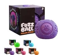 Colorful Easter Egg & Fuzz Ball Stress Balls with Color Change and Swirl Pattern, Slow-Rise Sensory Fidget Toys for Kids & Adults, Soft Squeeze Balls for Anxiety Relief, Party Favors (Purple)