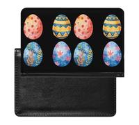 Colorful Easter Eggs Passport Holder Travel Wallet Case Cover with Card Slot for Women Men