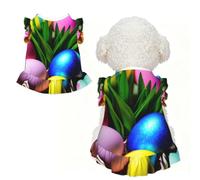 Colorful Easter Eggs Print Pet Breathable Sleeveless Skirt S