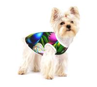 Colorful Easter Eggs print Tshirts for Small Dogs Dog's Fashion Shirt Breathable Sleeveless Shirts for Small Dogs