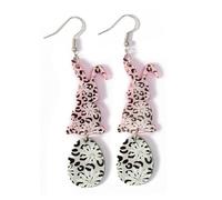 Colorful Easter Eggs Rabbit Dangle Earrings for Women Cute Acrylic Bunny Flower Drop Earring Fashion Easter Spring Party Jewelry Gifts, S, Acrylic, No Gemstone