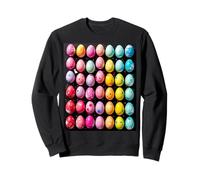 Colorful Easter Eggs with Fun Snowflake Patterns Sweatshirt
