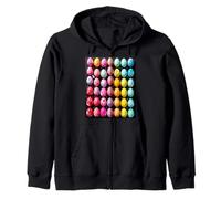 Colorful Easter Eggs with Fun Snowflake Patterns Zip Hoodie