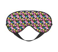 Colorful Easter Eggsprint Travel Office Airplane Night Sleep Shading Blindfold Adjustable Strap Eye Mask