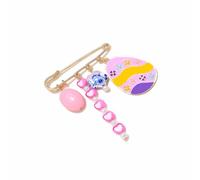 Colorful Easter Enamel Brooch Set,Cute Bunny & Egg Design Alloy Lapel Pins for Women, Happy Easter Holiday Party Decorations, Metal, red agate