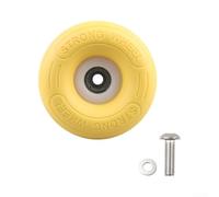 Colorful Easy Wheel 74mm for Brompton Silent | Silent rolling tech, smooth push on pavement, metal bearing core, 74mm fit, for durable PP TPE mix(Yellow)