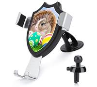 Colorful Eggs Easter Day Bunny Rabbit Blue Sky Car Phone Mount Stand, Hands Free Cell Mobile Phone Holder, Non-Slip Ultra Stable Universal Fit Automobile Clamp Cradle