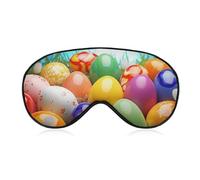 Colorful Eggs Eye Mask, Side Sleeping Mask Light Blindfold Sleeping Mask Nose Pad and Elastic Band for Children Women and Men