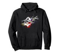 Colorful Electric Guitar Splash Design For Rock Music Lovers Pullover Hoodie