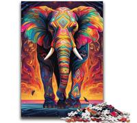 Colorful Elephant JigsawPuzzle 2000 Pieces for Teenagers,Challenging Family Activity Games DIY Toy for Home Wall Decor Gifts (70X100cm)