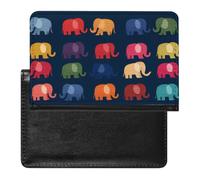 Colorful Elephant Passport Covers with Card Slots