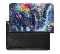 Colorful Elephant Passport Holder Covers Travel Wallet Document Organizer Protector Accessories for Men Women