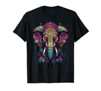 Colorful Elephant | Psychedelic Art Trippy Hippie Men Women T-Shirt
