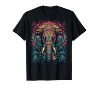 Colorful Elephant | Psychedelic Art Trippy Hippie Men Women T-Shirt