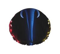 colorful elephant Reusable shower cap - double-layer waterproof, elastic, environmentally friendly daily use shower cap