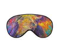 Colorful Elephant Sleep Mask Abstract Art Blindfold for Sleeping Elastic Blackout Eye Mask Cover for Full Night's Sleep Travel and Nap