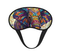 Colorful Elephant Sleep Mask for Side Sleeper, Blackout Eye Mask for Women Men, Zero Pressure Sleeping Masks Soft Breathable Eye Cover Comfortable Blindfold Eyeshade for Night Sleep