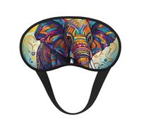 Colorful Elephant Sleep Mask for Side Sleeper Eye Mask for Sleeping Light Blocking Soft Breathable Sleep Eye Mask for Women Men Adjustable Elastic Strap Travel Nap Blackout Eye Shade Cover