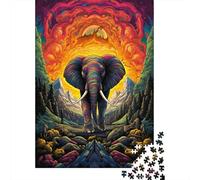 Colorful Elephant17 Jigsaw Puzzle-1000 Pieces Jigsaw Puzzle Jigsaw Puzzle Great Gifts for Adults& Age 18 Years Up 1000pcs (75x50cm)