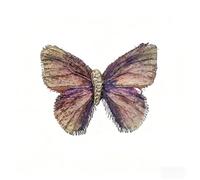 Colorful Embroidered Butterfly Brooch Pin for Women, Handmade Fabric Butterfly Lapel Pin, Elegant Insect Badge Jewelry Gifts for Dresses Suits Hats, M, Alloy Steel, no gemstone