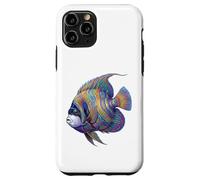 Colorful Emperor Angelfish Marine Ocean Fish Abstract Art Case for iPhone 11 Pro