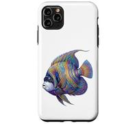 Colorful Emperor Angelfish Marine Ocean Fish Abstract Art Case for iPhone 11 Pro Max