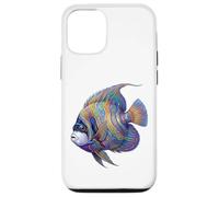 Colorful Emperor Angelfish Marine Ocean Fish Abstract Art Case for iPhone 12/12 Pro