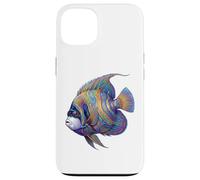 Colorful Emperor Angelfish Marine Ocean Fish Abstract Art Case for iPhone 13