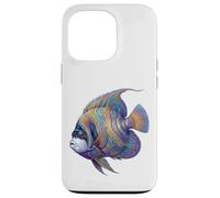 Colorful Emperor Angelfish Marine Ocean Fish Abstract Art Case for iPhone 13 Pro