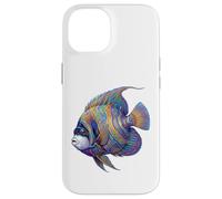 Colorful Emperor Angelfish Marine Ocean Fish Abstract Art Case for iPhone 14