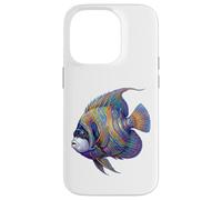 Colorful Emperor Angelfish Marine Ocean Fish Abstract Art Case for iPhone 14 Pro