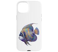 Colorful Emperor Angelfish Marine Ocean Fish Abstract Art Case for iPhone 15 Plus