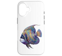 Colorful Emperor Angelfish Marine Ocean Fish Abstract Art Case for iPhone 16