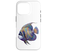 Colorful Emperor Angelfish Marine Ocean Fish Abstract Art Case for iPhone 16 Pro