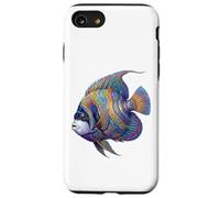 Colorful Emperor Angelfish Marine Ocean Fish Abstract Art Case for iPhone SE (2020) / 7/8