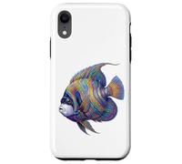 Colorful Emperor Angelfish Marine Ocean Fish Abstract Art Case for iPhone XR