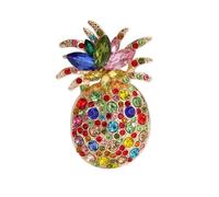 Colorful enamel fruit pineapple brooch made of durable alloy material, perfect fashion accessory. Colorful multicolored pineapple brooch features a dazzling design that is perfect for stylish, フリーサイズ