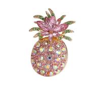 Colorful enamel fruit pineapple brooch made of durable alloy material, perfect fashion accessory. Colorful multicolored pineapple brooch features a dazzling design that is perfect for stylish, フリーサイズ