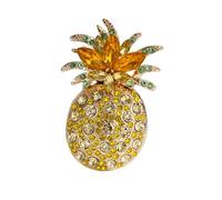 Colorful enamel fruit pineapple brooch made of durable alloy material, perfect fashion accessory. Colorful multicolored pineapple brooch features a dazzling design that is perfect for stylish, フリーサイズ