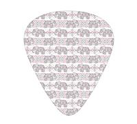 Colorful Ethnic Art Guitar Picks Picks 12 Pack with Thin Box,Colorful Ethnic Art Pattern with Tribal s and Asian Folklore Influences,Special Guitar Plectrums Gift Set for Guitarist,Colorful