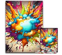 Colorful Explosion 1000 Pieces Puzzle Gifts cardboard Puzzles Interactive Family Game, DIY Home Decor, Brain Teaser Gift 26X38CM/10.23x14.96inch