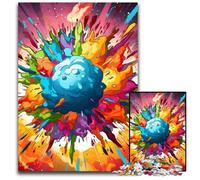 Colorful Explosion 1000Pc Adults Jigsaw Puzzle cardboard Jigsaw Perfect Home Or Office Decor, Ideal 26X38CM/10.23x14.96inch