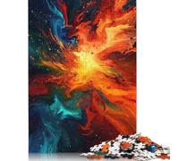 Colorful Explosion Galaxy Puzzle Precise Interlocking Paper Rectangular Jigsaw Puzzle for Adult Children Unique Gift 1000pcs (75x50cm)