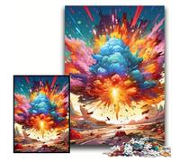 Colorful Explosion Jigsaws 1000 Pieces for Adults Wooden Jigsaw Puzzles for Teenagers & Teens, Ideal Birthday Size 50x75cm