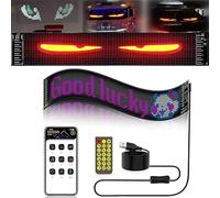 Colorful Eye Lamp Soft Screen, Flex LED Display, DIY Car Scrolling Sign Led Smart Matrix Panel Screen, IP65 Waterproof with Remote Control Programmable (2.75 * 6.69in)