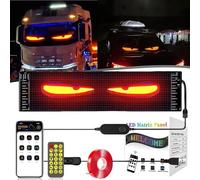 Colorful Eye Lamp Soft Screen for Car Windows, Flex LED Display, DIY Scrolling Sign Smart Matrix Panel, IP65 Waterproof With Remote Control Programmable (4.72 * 23.62in)